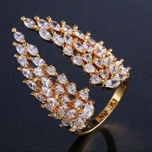 New 18k gold plated adjustable Ring